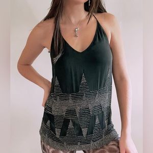 🌟 Ramy Brook black beaded top
